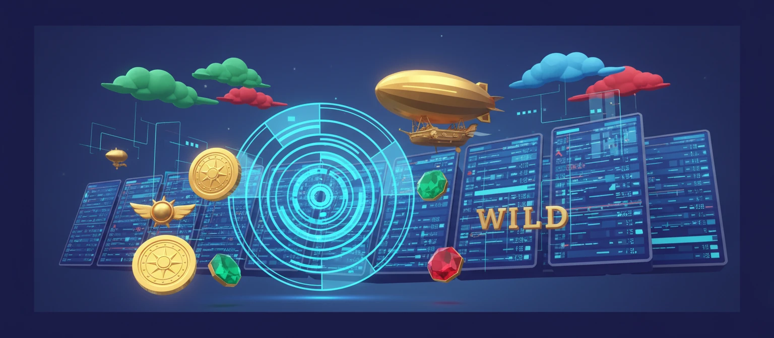 Conceptual airport board illustration representing return-to-player figures