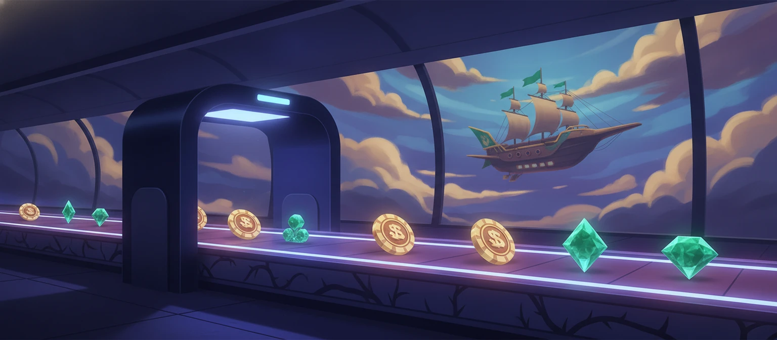 Stylised airport security checkpoint conveying the AFK Airport Security theme